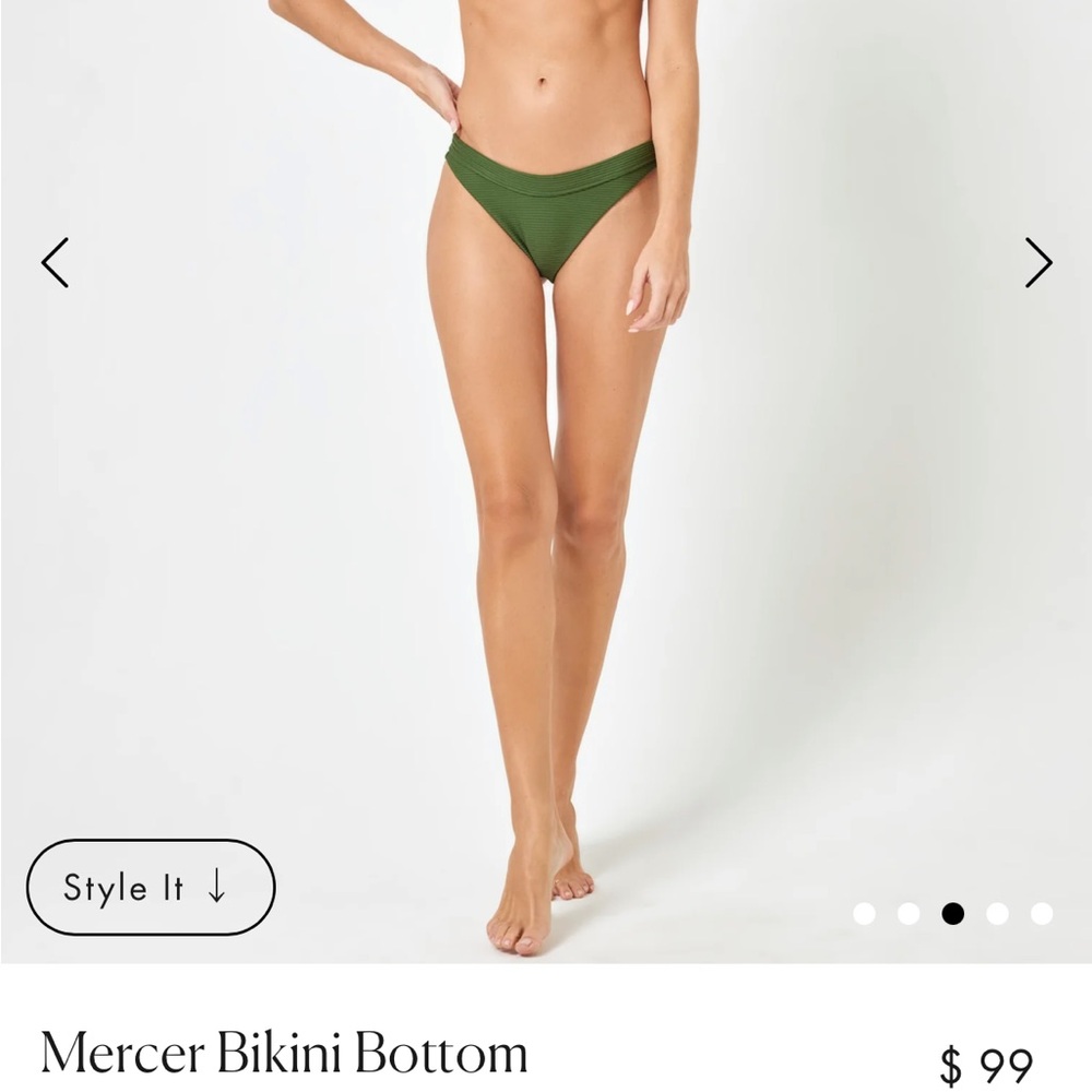Lspace green jungle Bikini Bottom, top